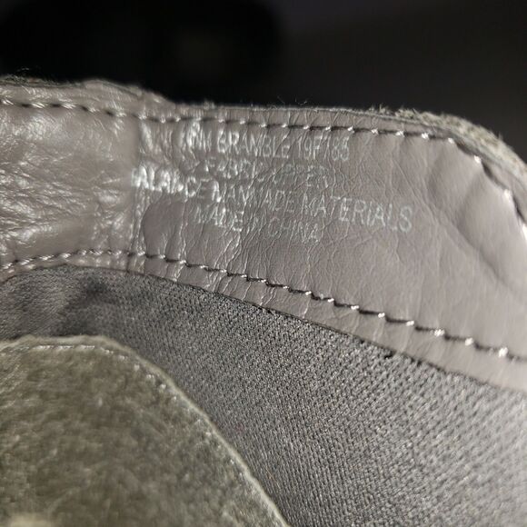 Boots Ankle Zip Faux Suede Women's Gray Sz 8M - Picture 9 of 9